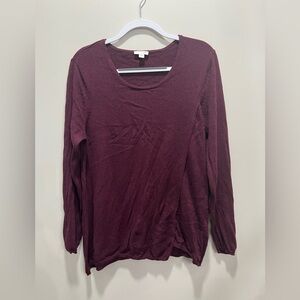 J. Jill Asymmetrical Wool Blend Sweater Size Large Business Casual Lagenlook
